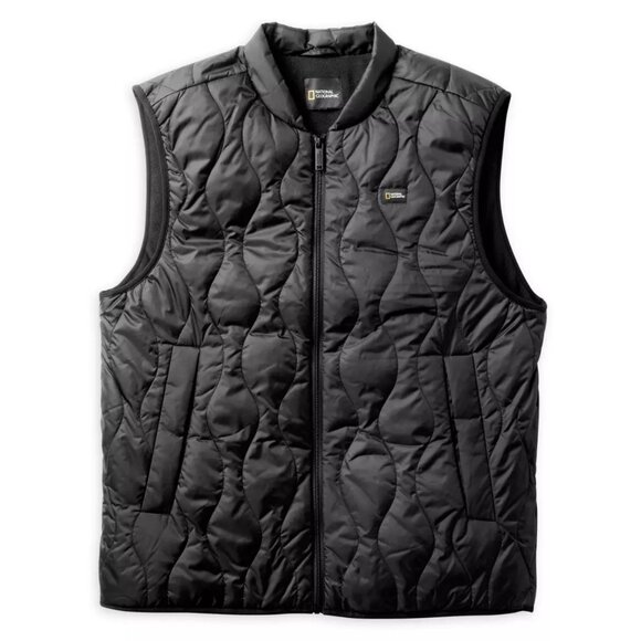 National Geographic Black Medium Down Puffer Vest NWT - Size M - Picture 1 of 10